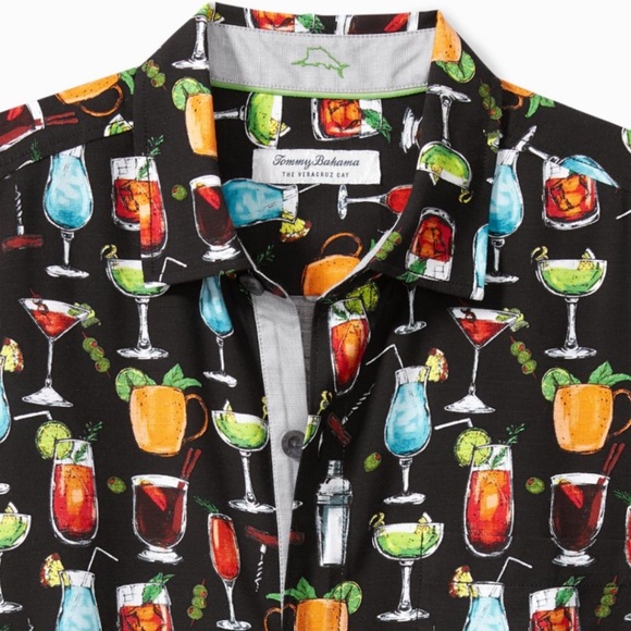 TOMMY BAHAMA Men's Veracruz Cay All Nighter Short Sleeve Woven Shirt - XL - Picture 3 of 13